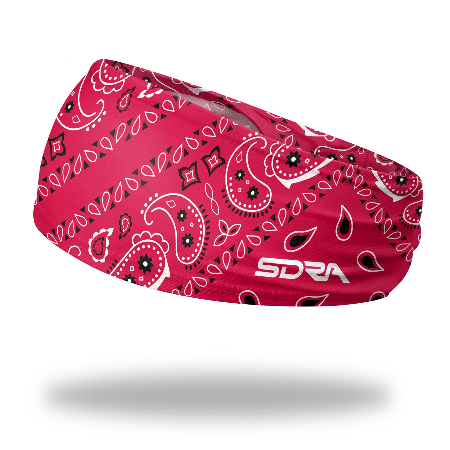 Red Paisley Bandana Tapered Headband