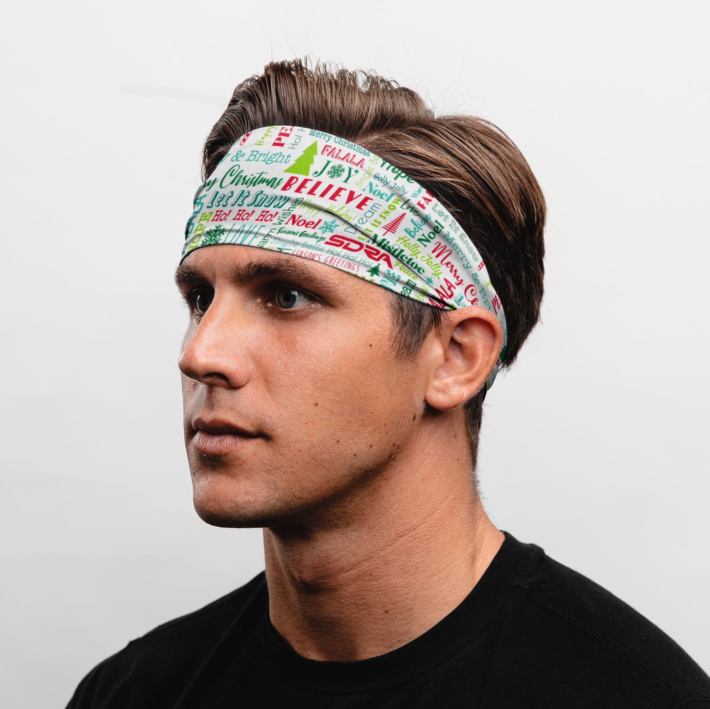 Christmas Words Headband (3.5" Tapered)