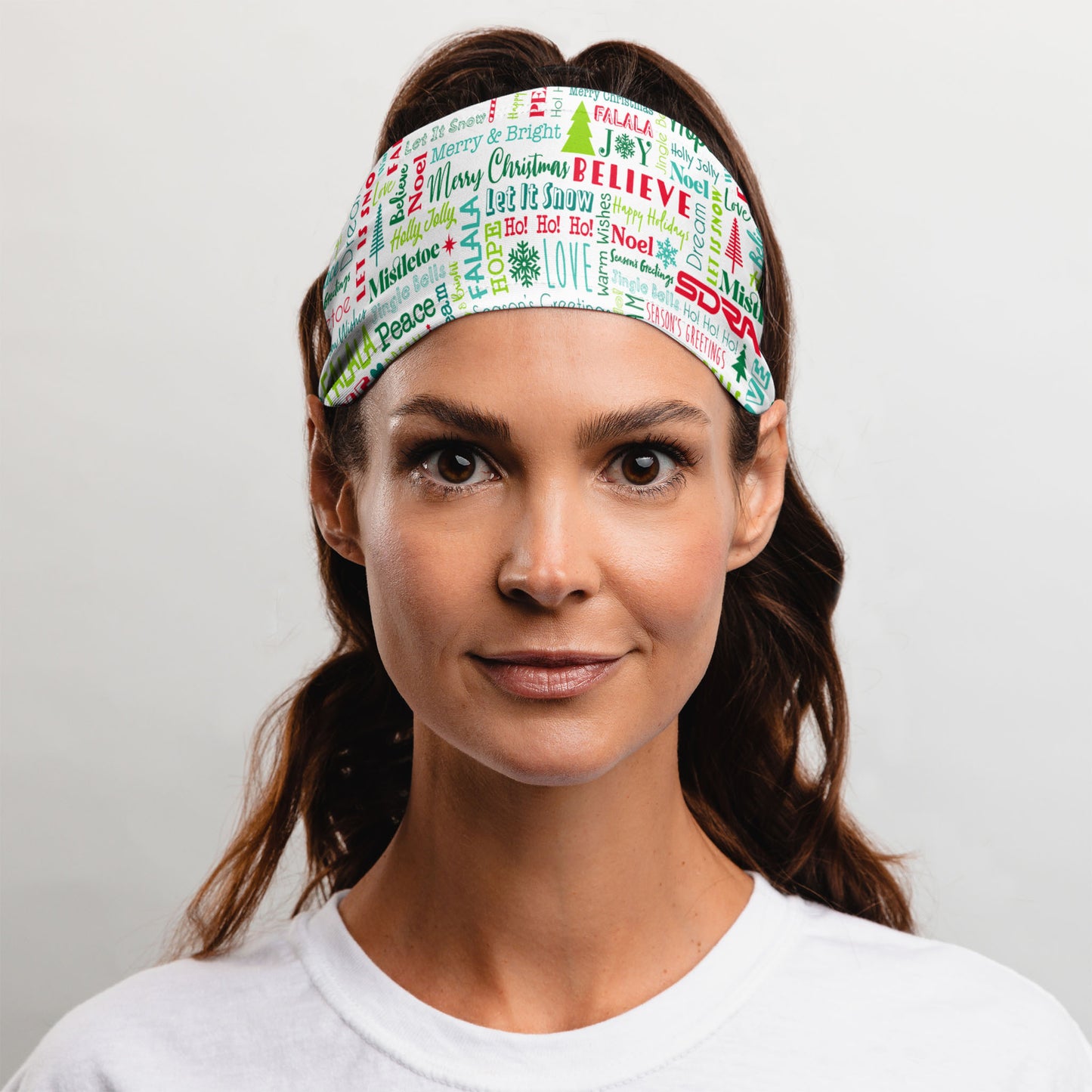 Christmas Words Headband (3.5" Tapered)