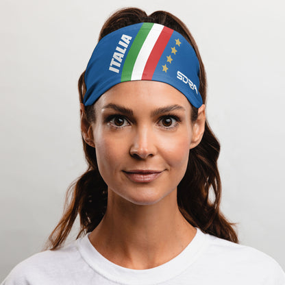 Italia Blue Tapered Headband (3.5" Tapered)