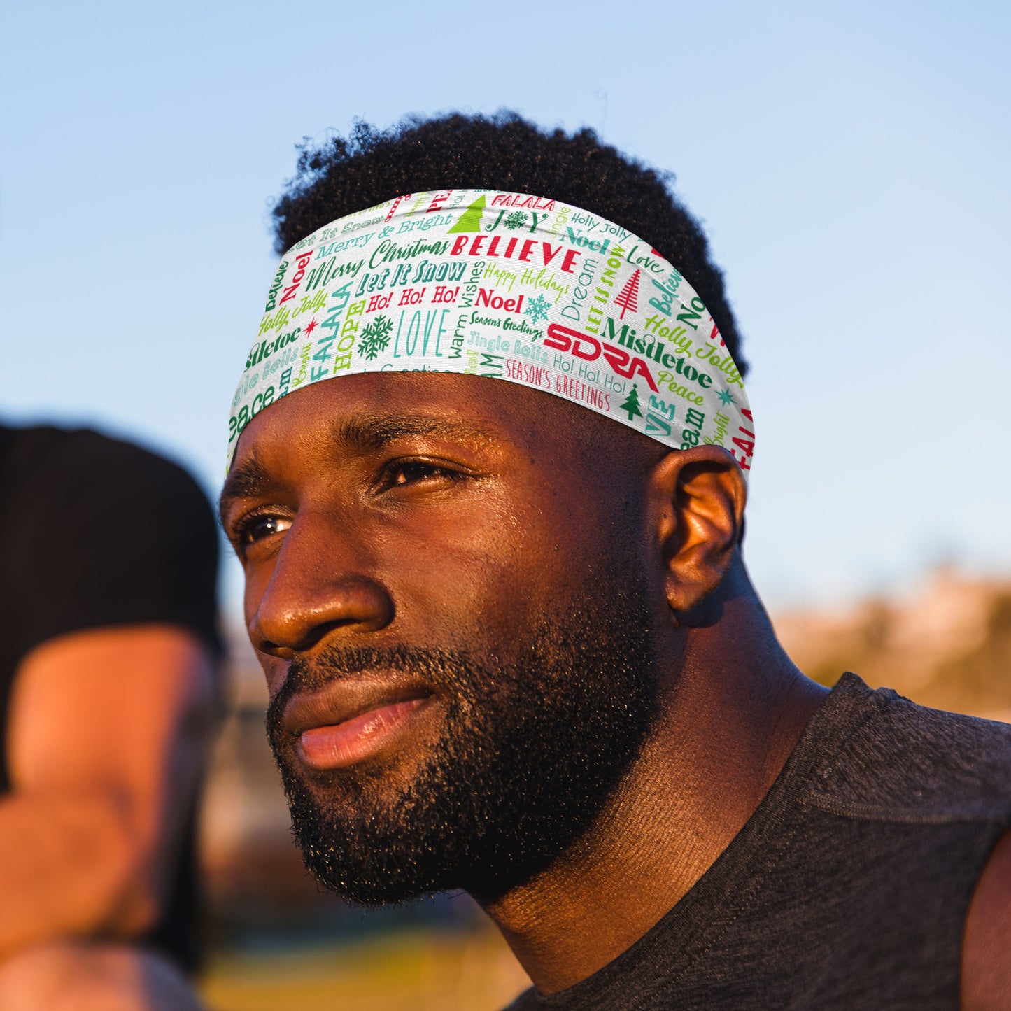 Christmas Words Headband (3.5" Tapered)