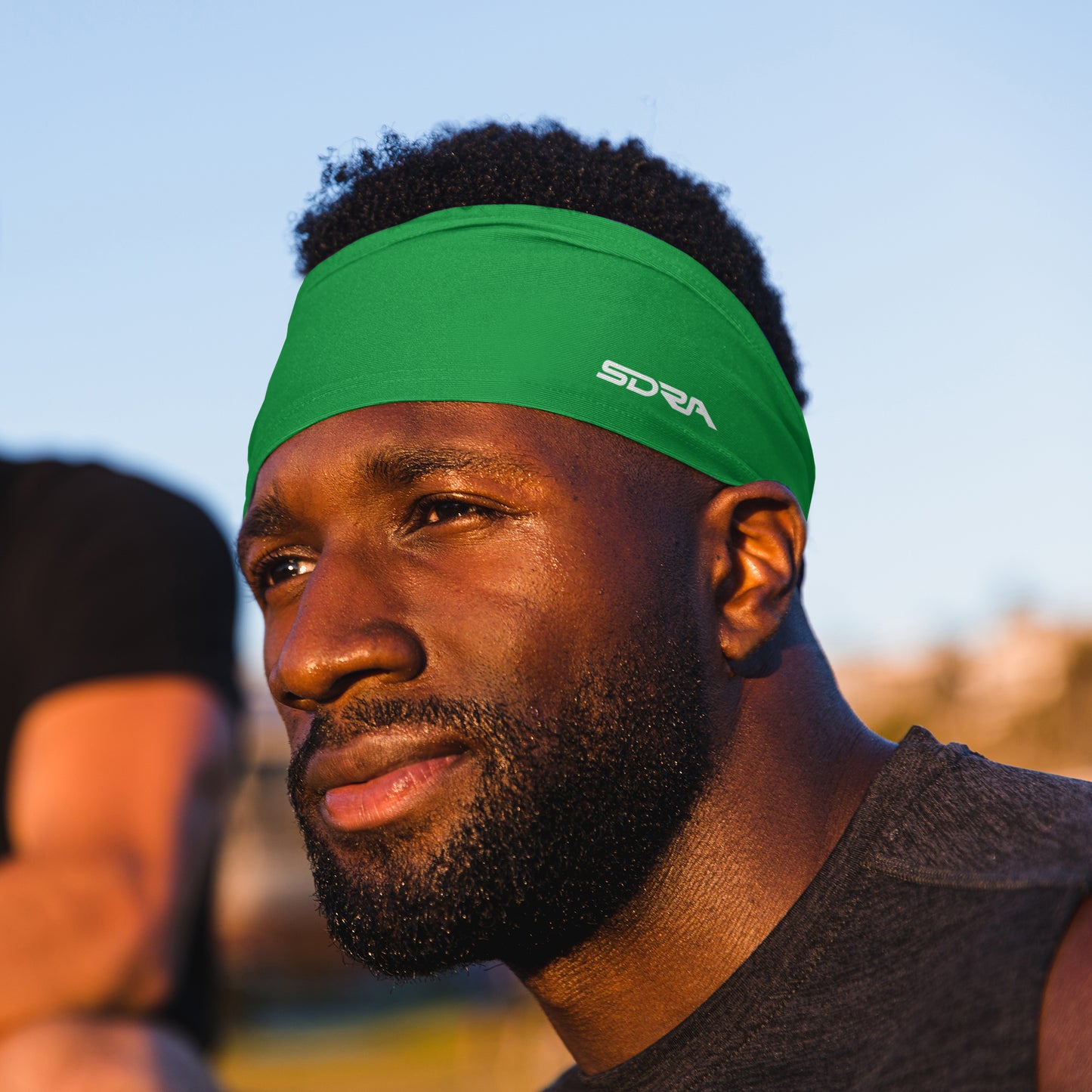 Suddora Green Wide Tapered Non-Slip Headband