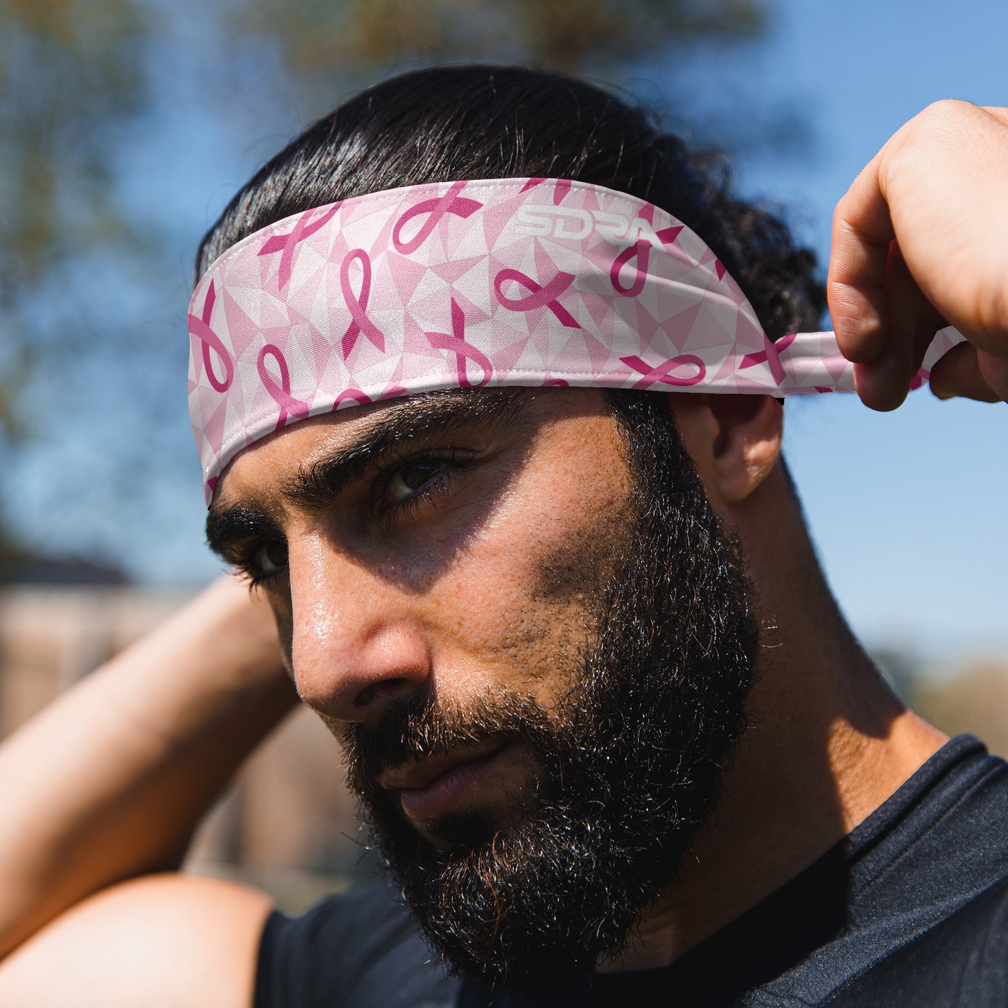 Suddora Pink Ribbon Tie Headband