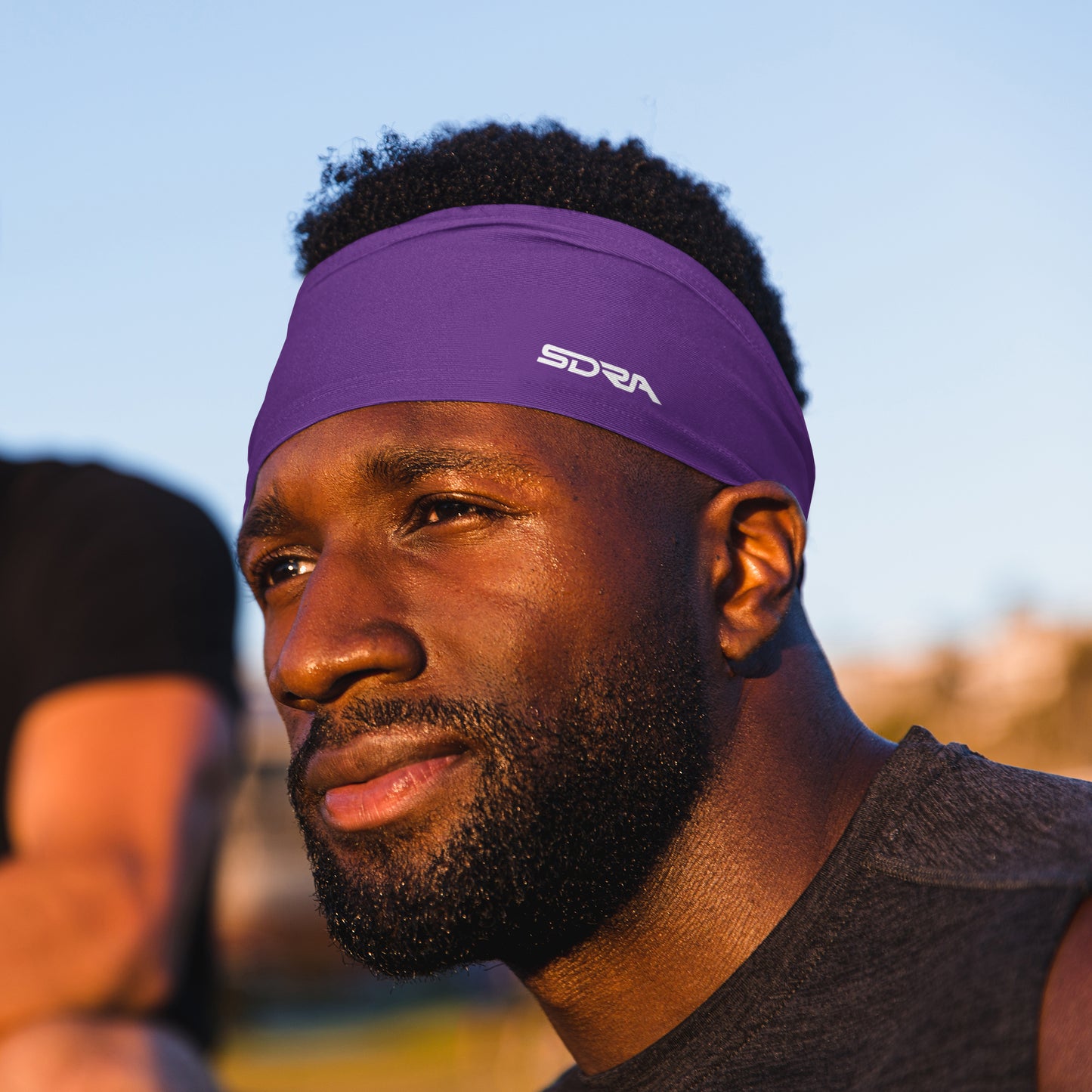 Suddora Purple Wide Tapered Non-Slip Headband