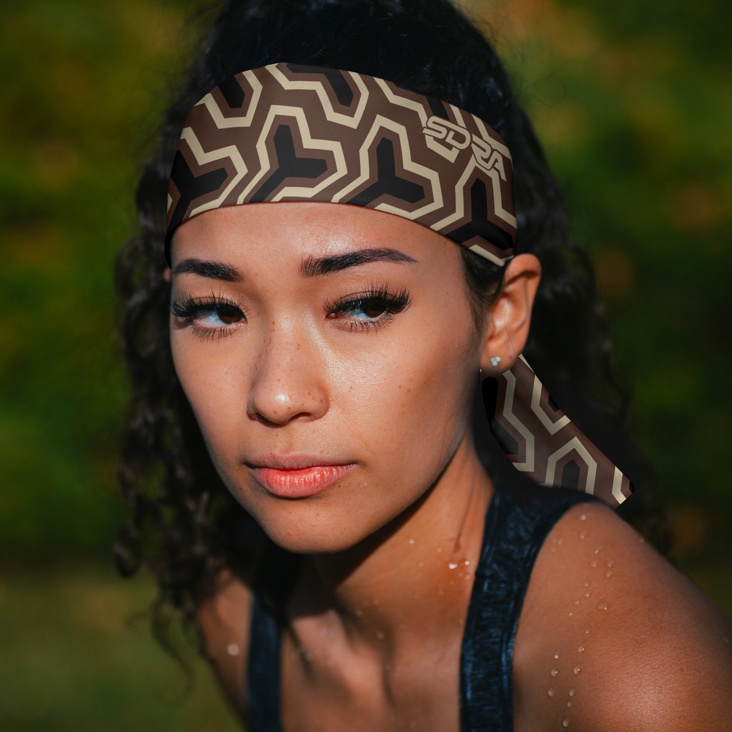 Blue Steel Tie Headband