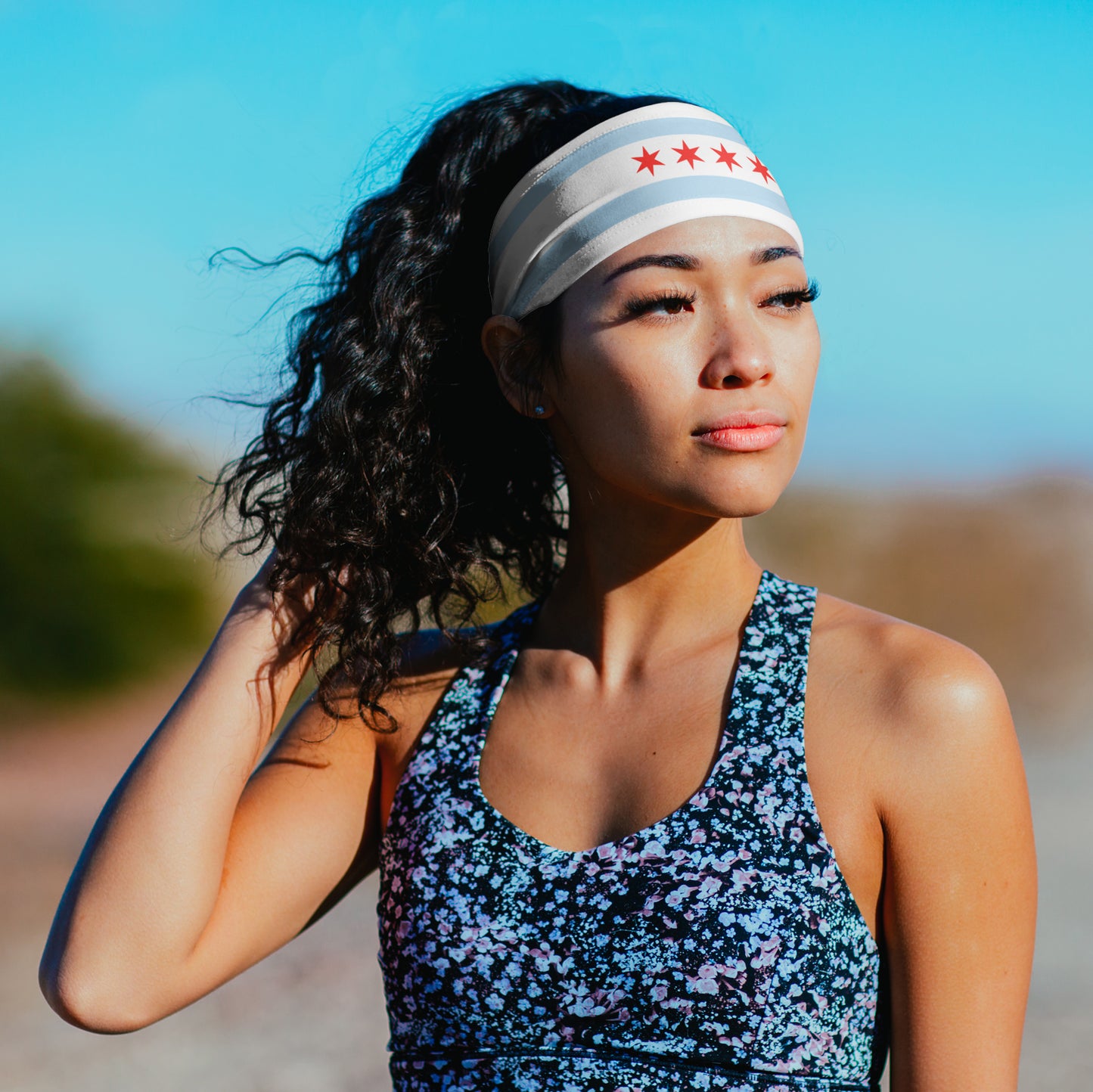 Chicago Flag Tapered Headband