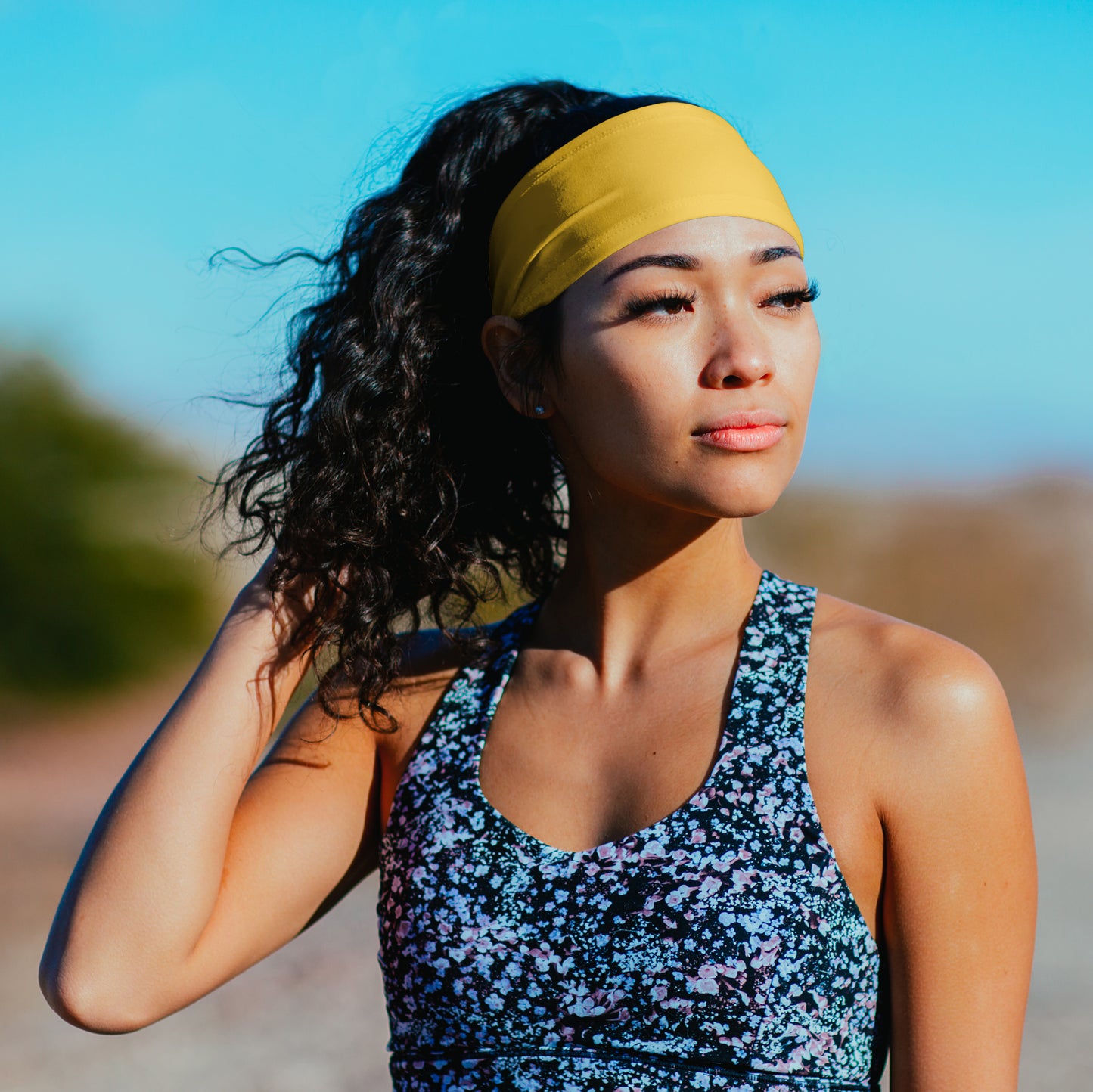 Suddora Gold Wide Tapered Non-Slip Headband