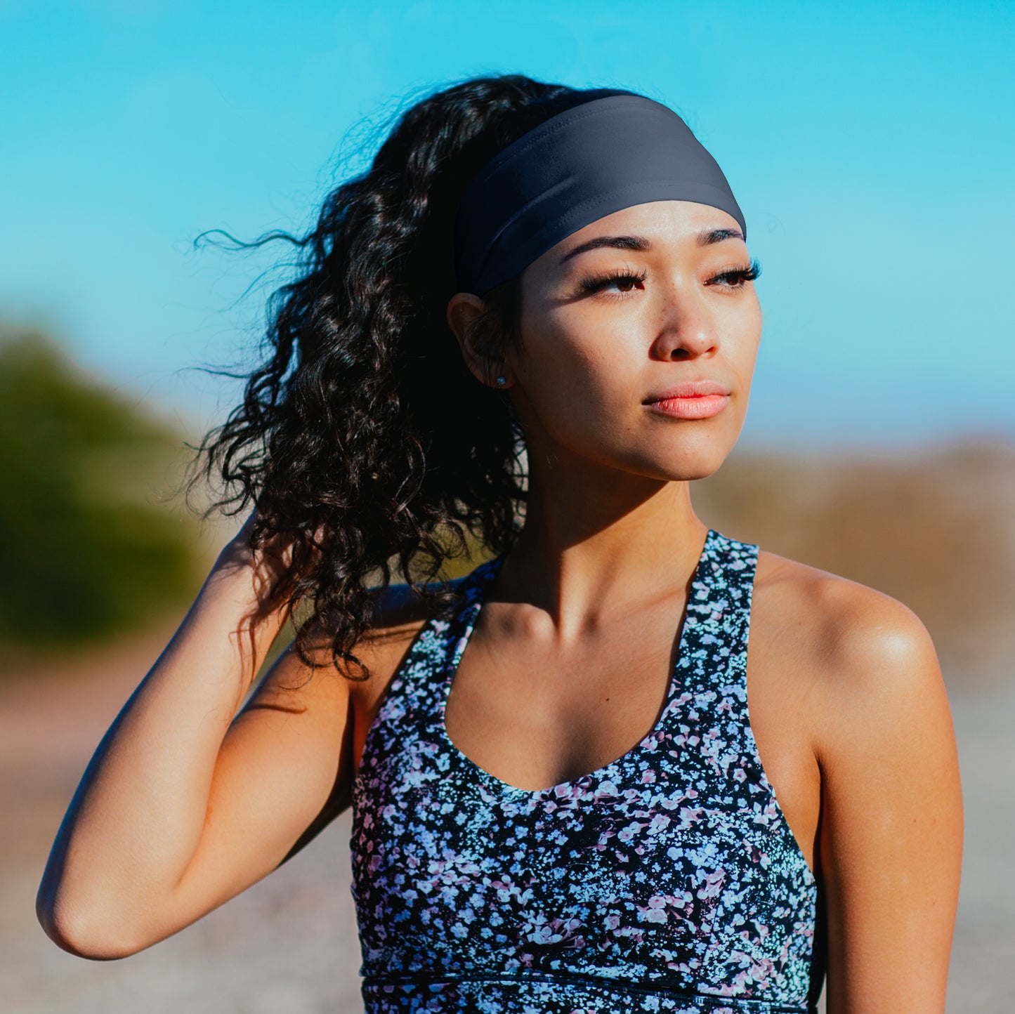 Suddora Navy Blue Tapered Headband