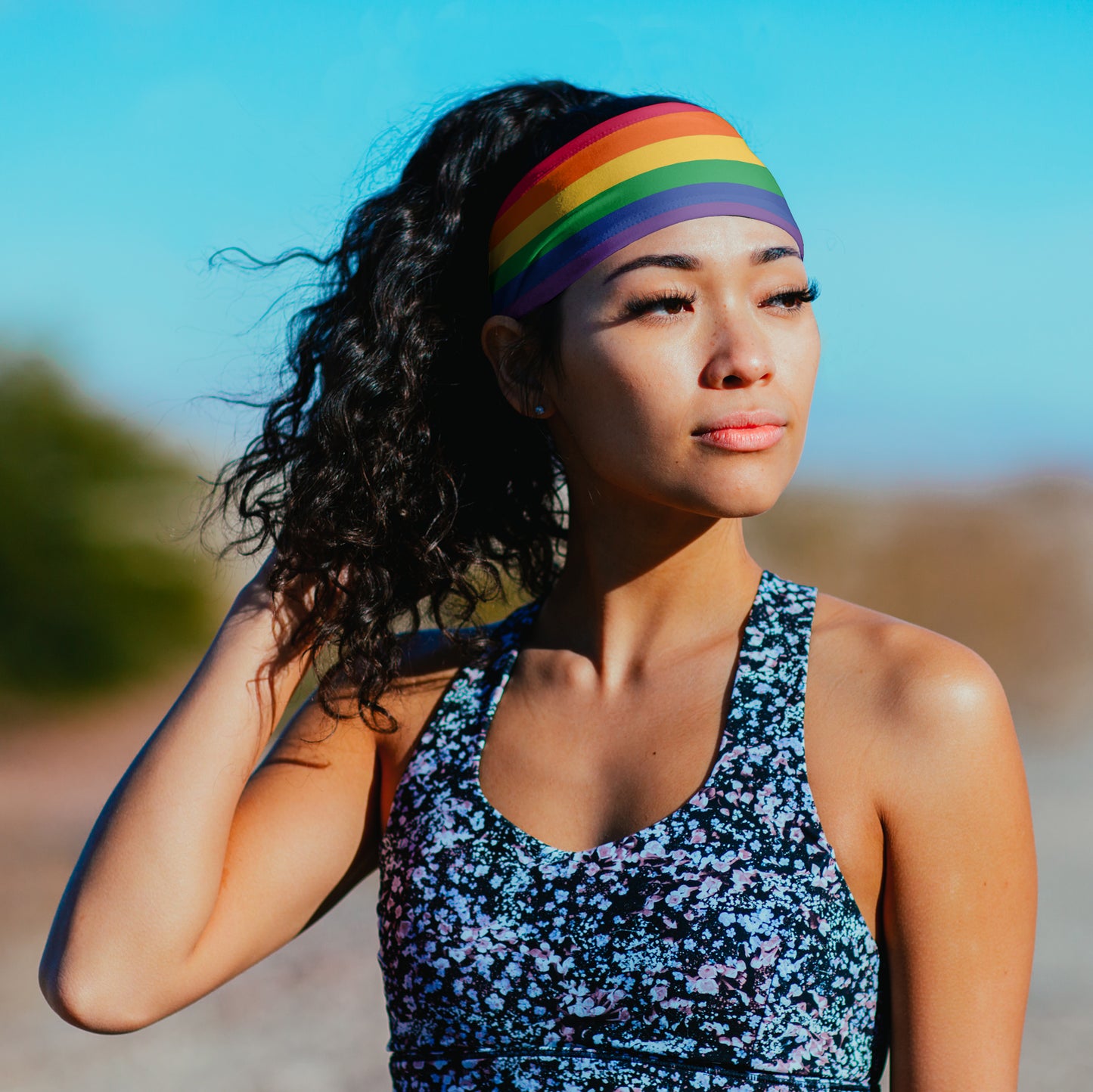 Suddora Rainbow Wide Tapered Non-Slip Headband