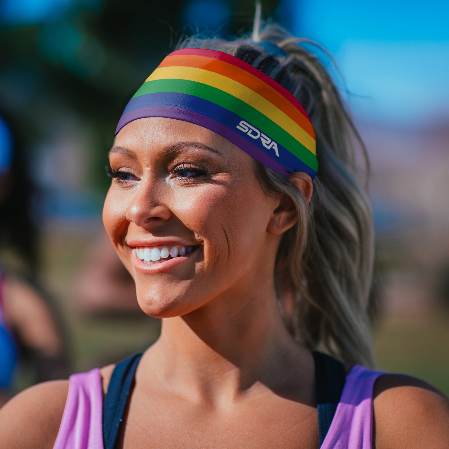 Suddora Rainbow Wide Tapered Non-Slip Headband