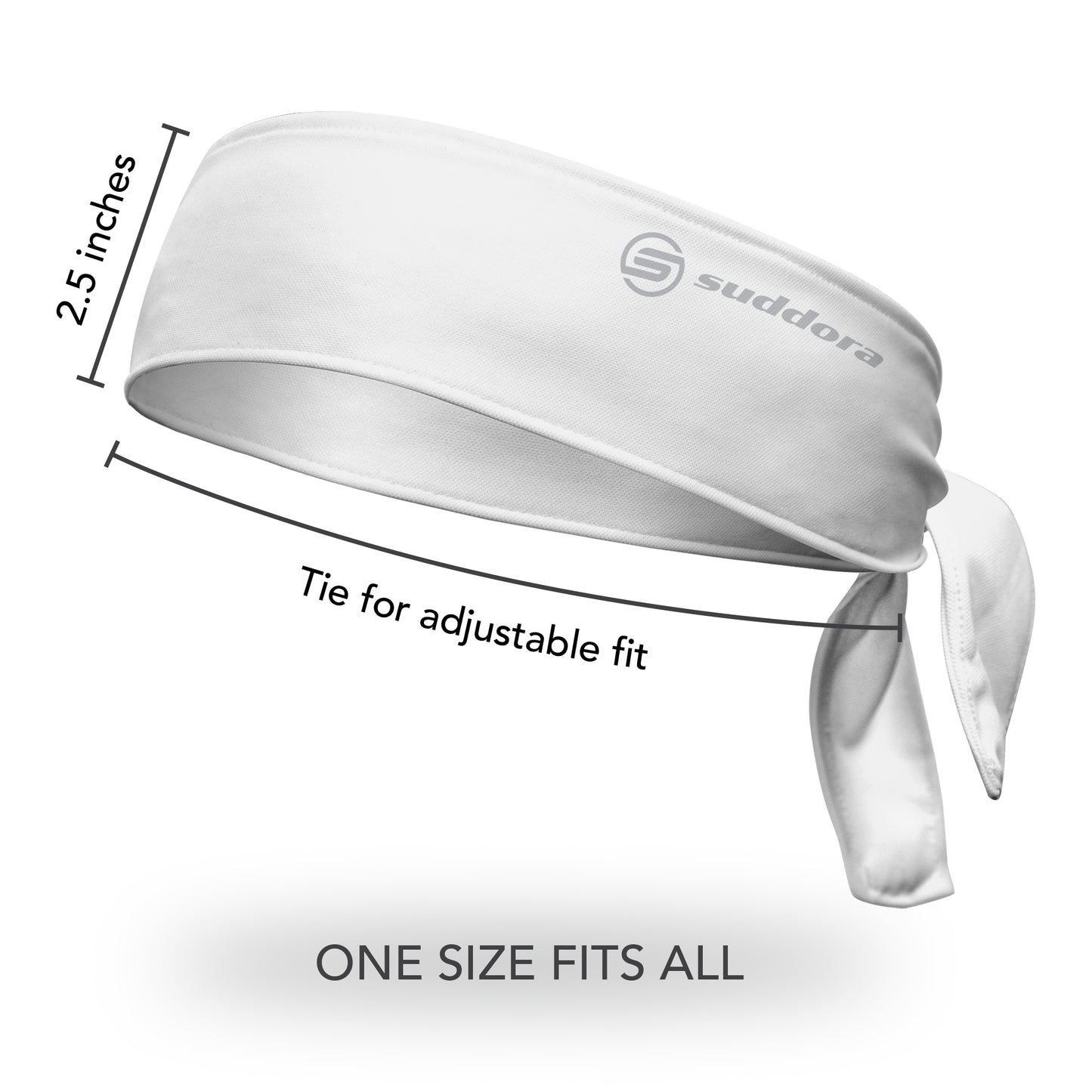 Suddora White Tie Headband