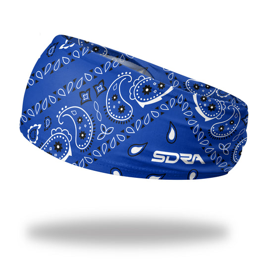 Blue Paisley Bandana Tapered Headband