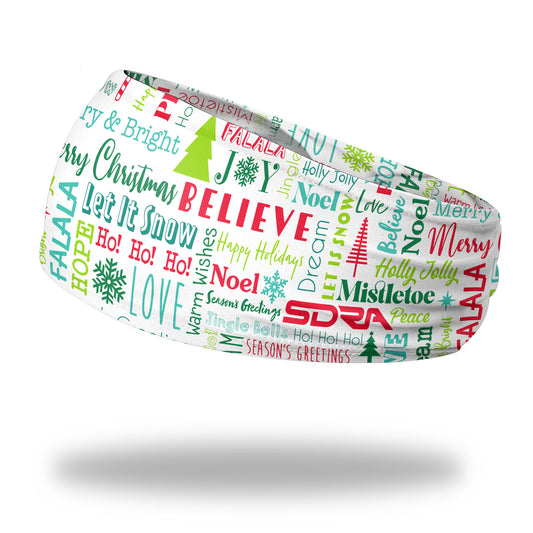 Christmas Words Headband (3.5" Tapered)