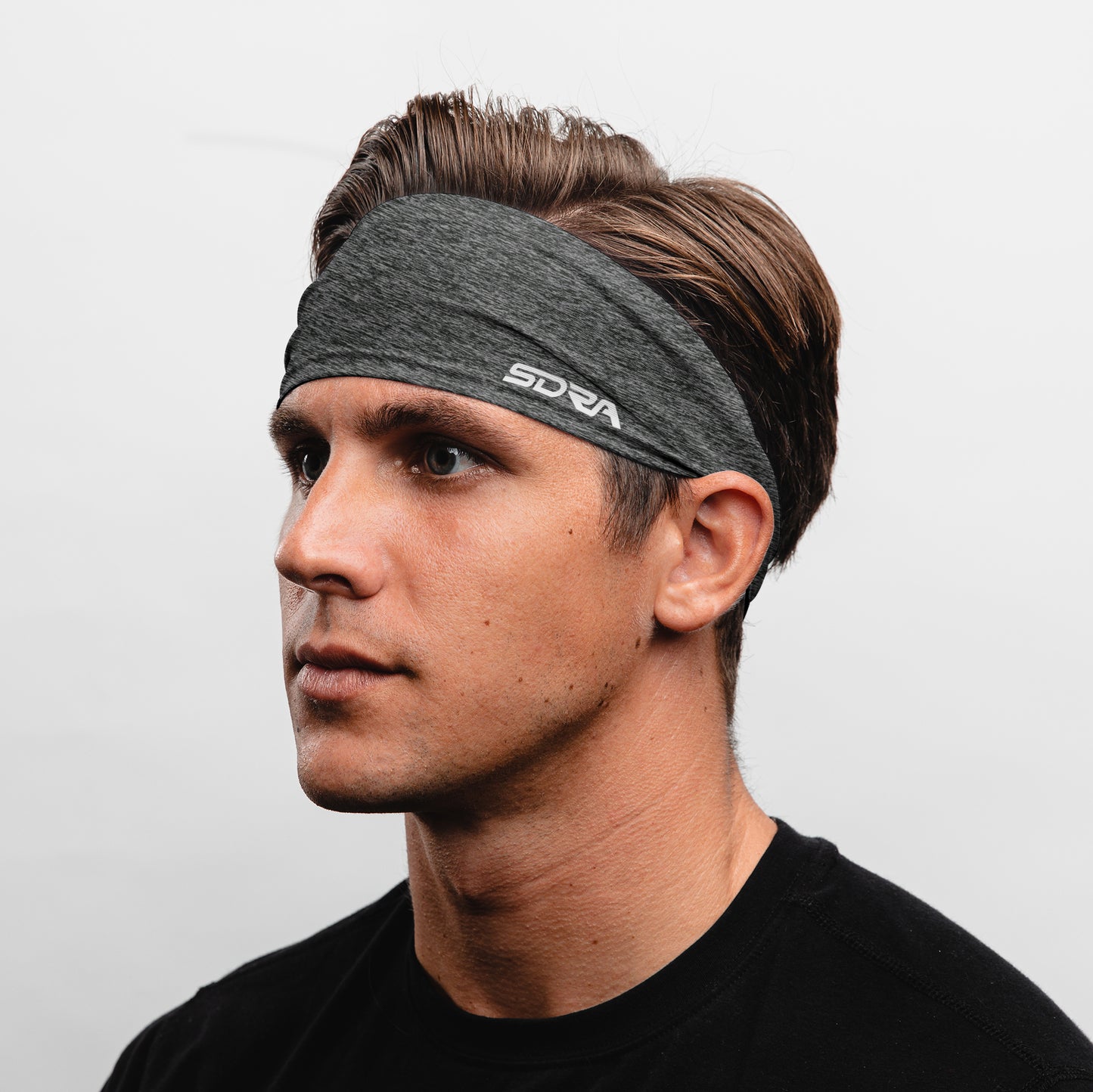 Dark Static Gray Tapered Non-Slip Headband