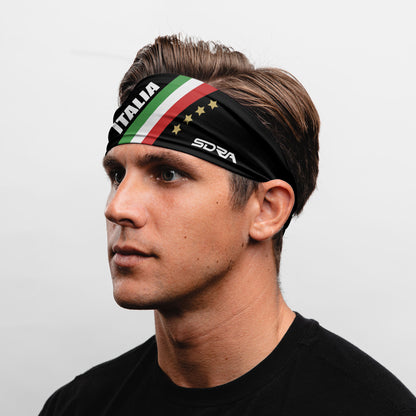 Italia Black Tapered Headband (3.5" Tapered)