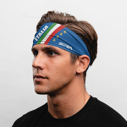 Italia Blue Tapered Headband (3.5" Tapered)