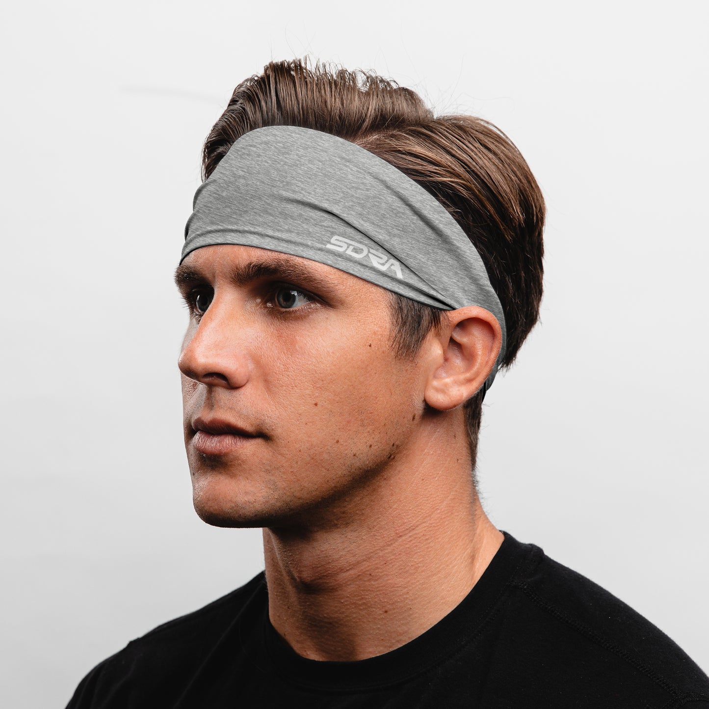 Light Static Gray Tapered Non-Slip Headband