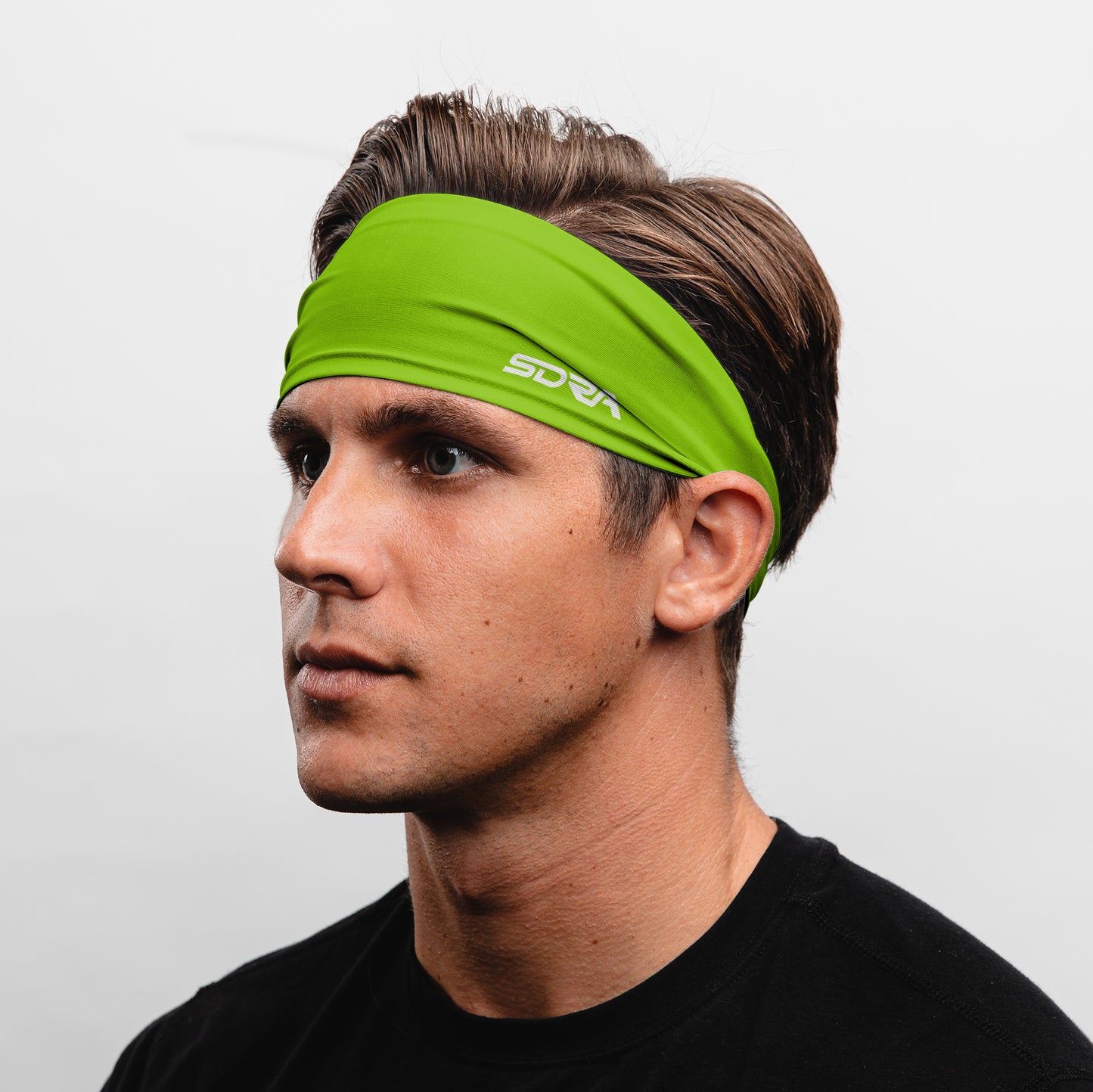 Neon Green Headband (3.5" Tapered)