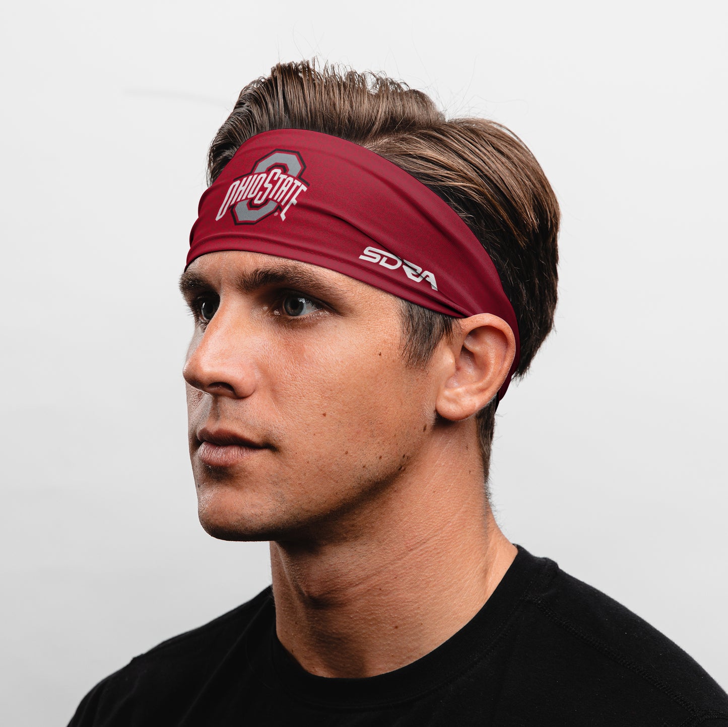 The Ohio State University Red Tapered Headband  (3.5" Tapered)