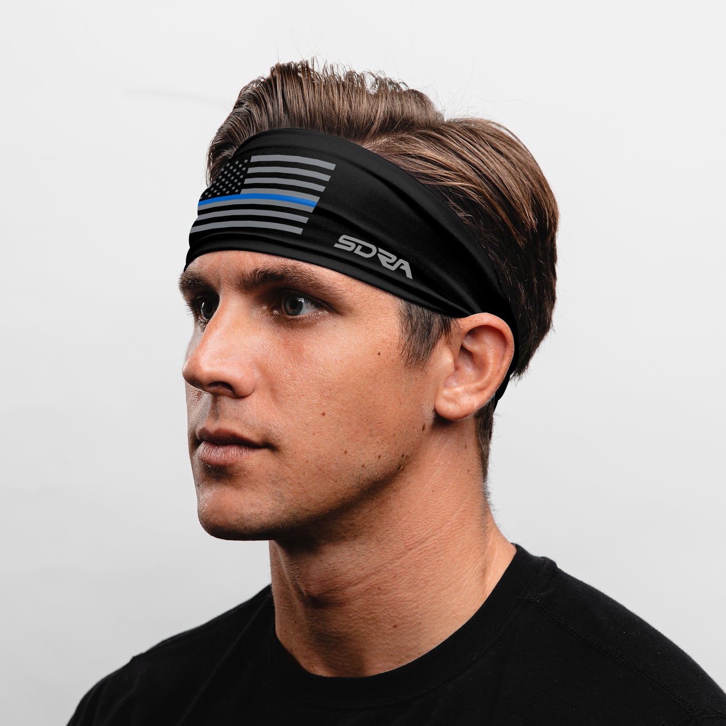 Thin Blue Line Non Slip Tapered Headband