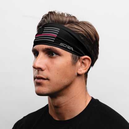 Thin Red Line Non Slip Tapered Headband