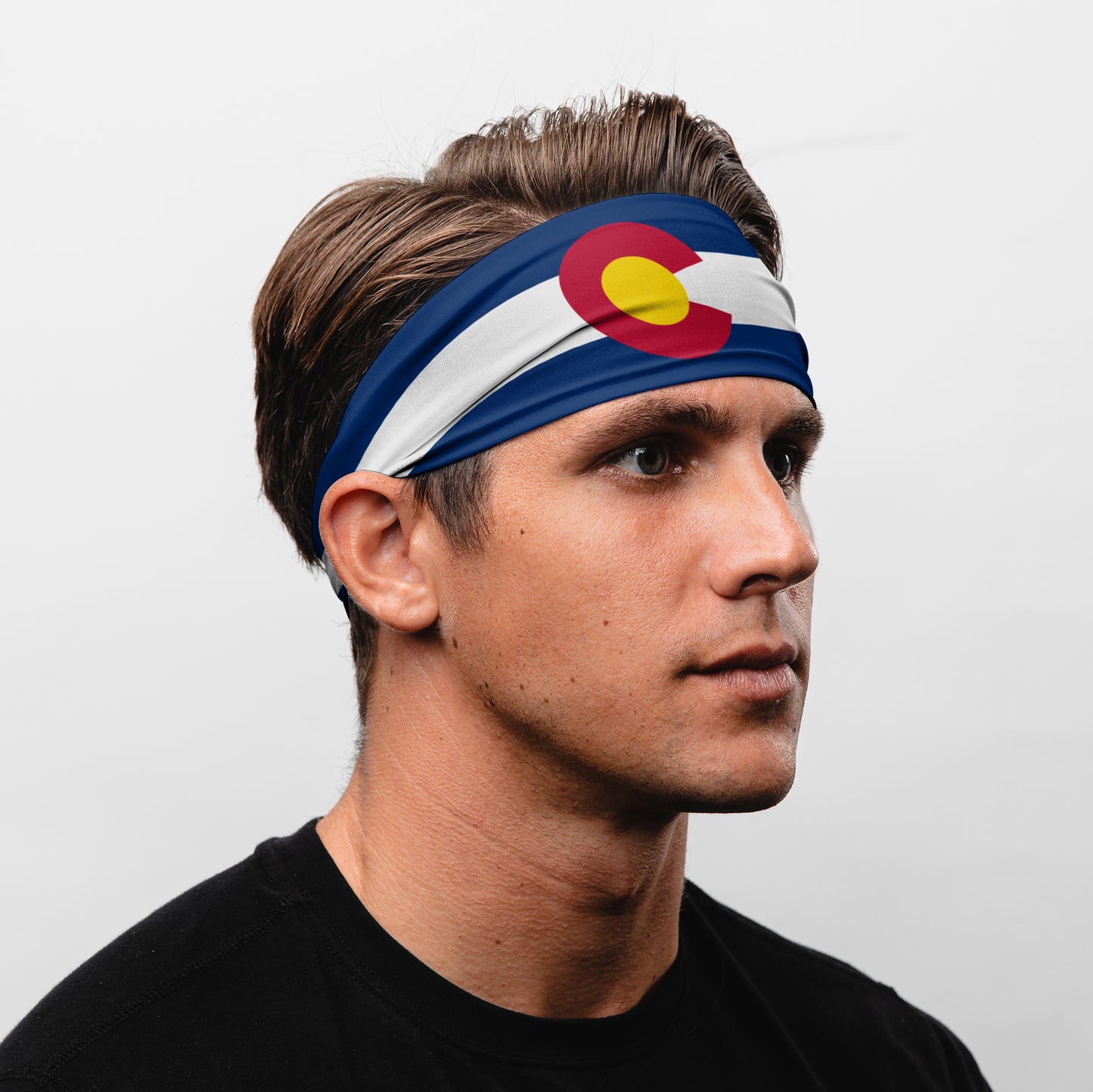 Colorado State Flag Tapered Headband (3.5" Tapered)