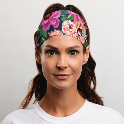Large Floral Headband (3.5" Tapered)
