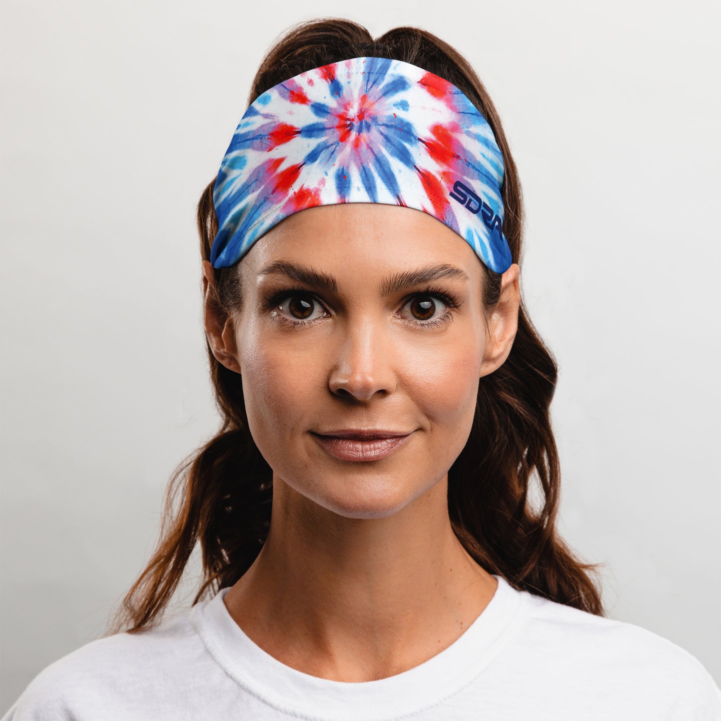 Patriotic Tie-Dye Headband (3.5" Tapered)