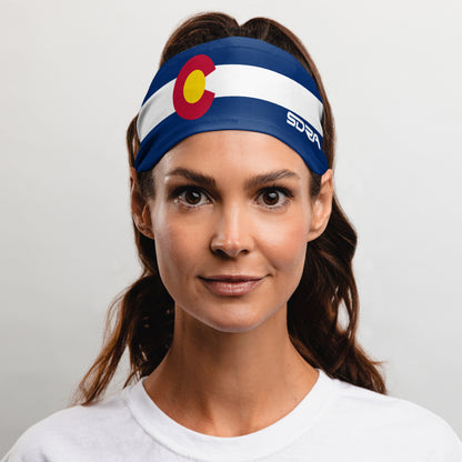 Colorado State Flag Tapered Headband (3.5" Tapered)