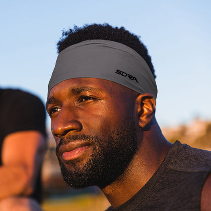 Gray Tapered Non-Slip Headband