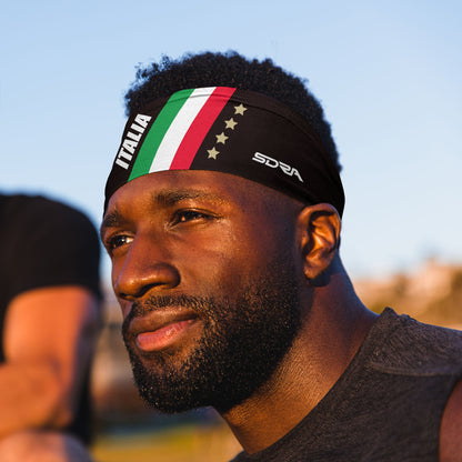 Italia Black Tapered Headband (3.5" Tapered)