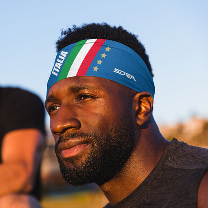 Italia Blue Tapered Headband (3.5" Tapered)