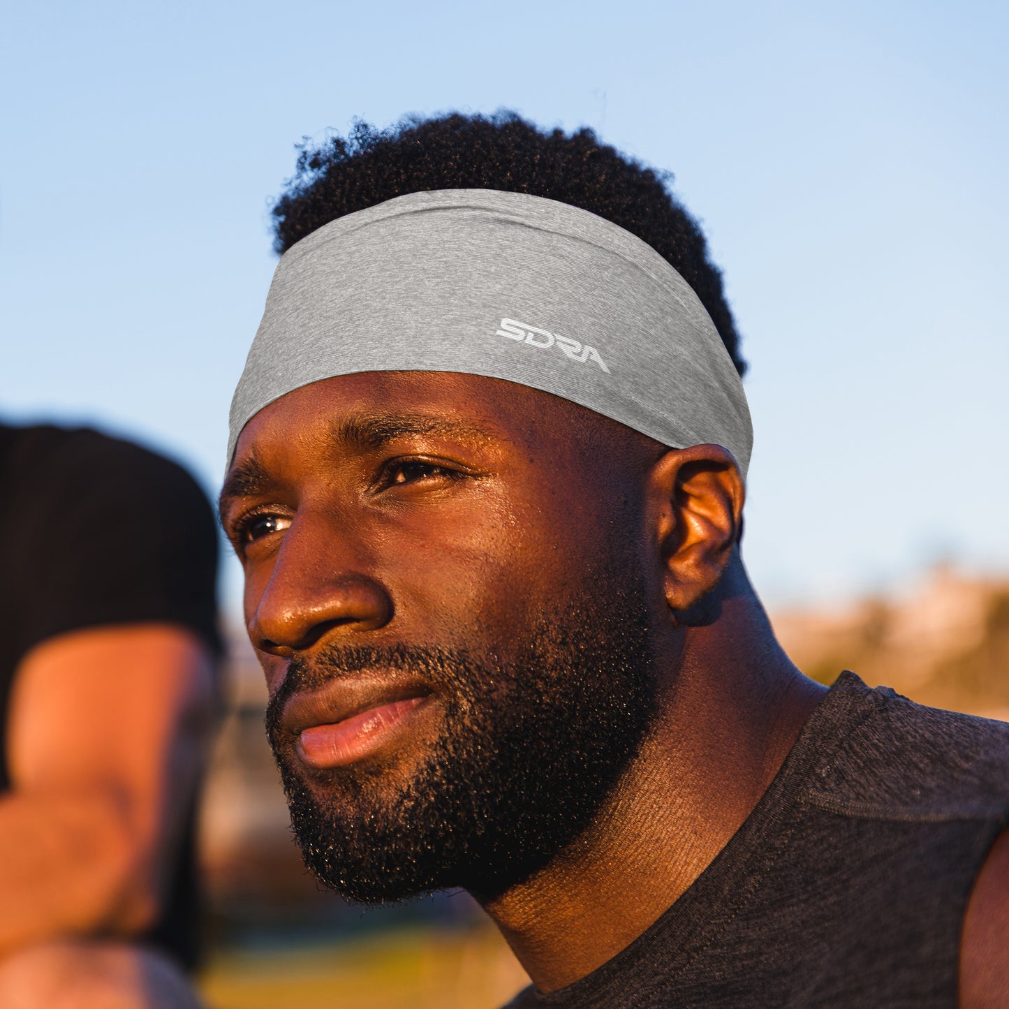 Light Static Gray Tapered Non-Slip Headband