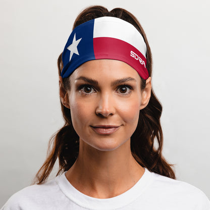 Texas State Flag Tapered Headband (3.5" Tapered)