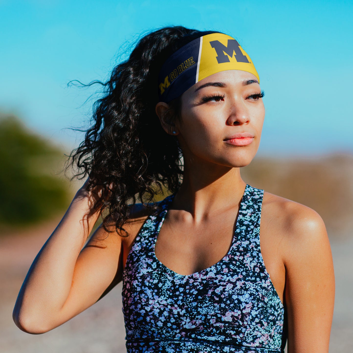 University of Michigan Headband (3.5" Tapered)