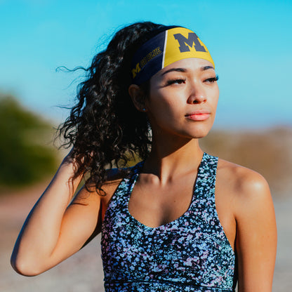 University of Michigan Headband (3.5" Tapered)