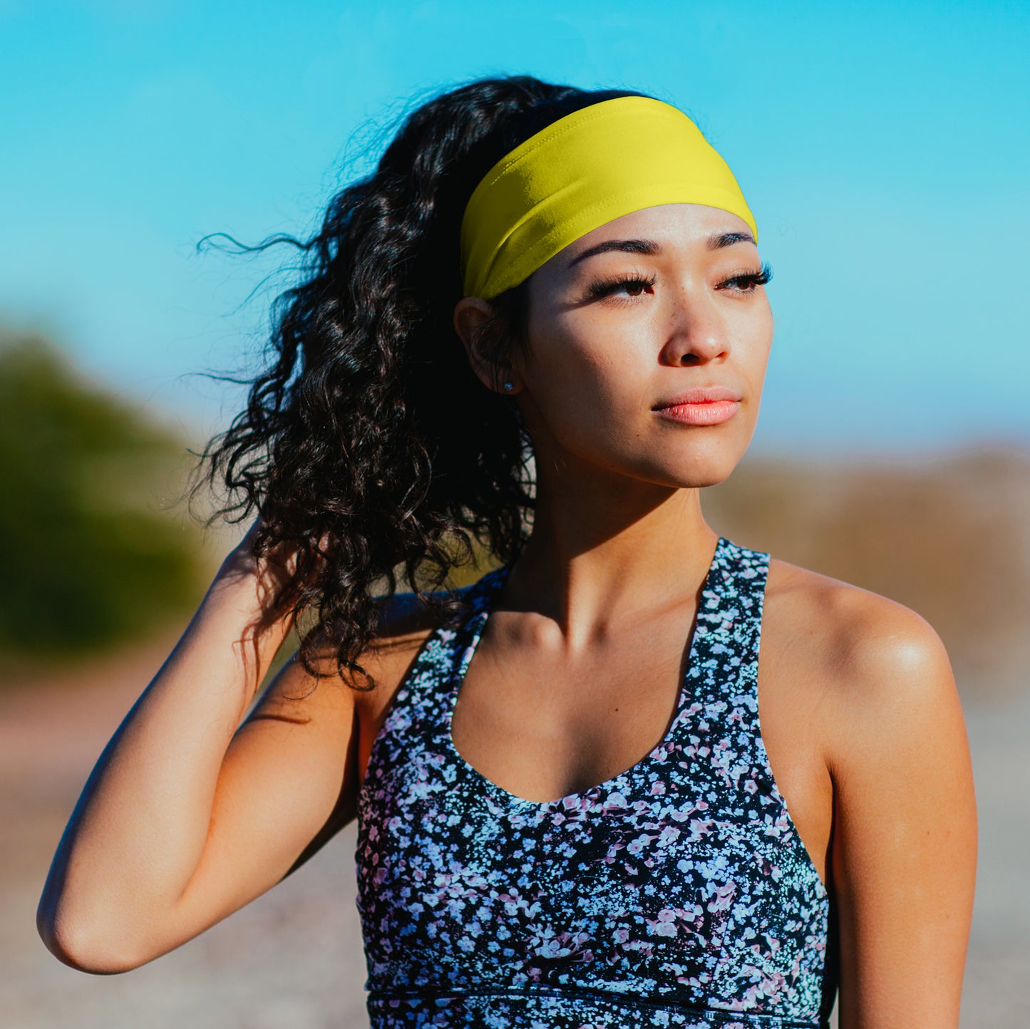 Suddora Yellow Wide Tapered Headband