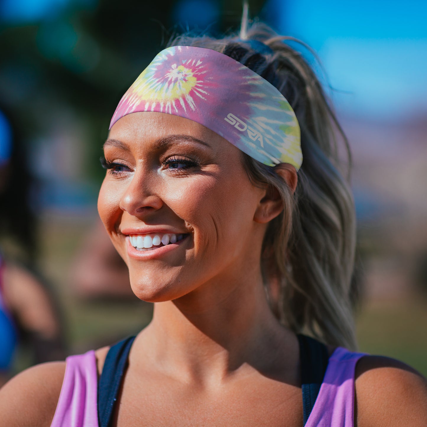 Pastel Tie-Dye Headband (3.5" Tapered)