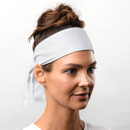 Suddora White Tie Headband
