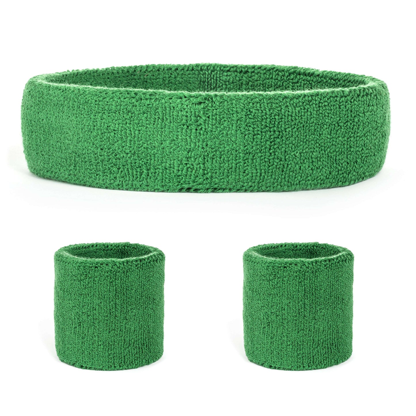 Suddora Sweatband Set (1 Headband & 2 Wristbands) - Green
