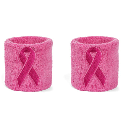 Suddora Pink Ribbon Wristband Pair