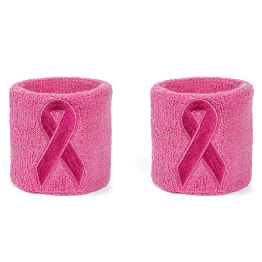 Suddora Pink Ribbon Wristband Pair