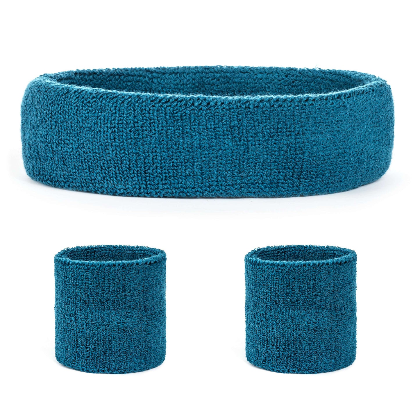 Suddora Sweatband Set (1 Headband & 2 Wristbands) - Teal